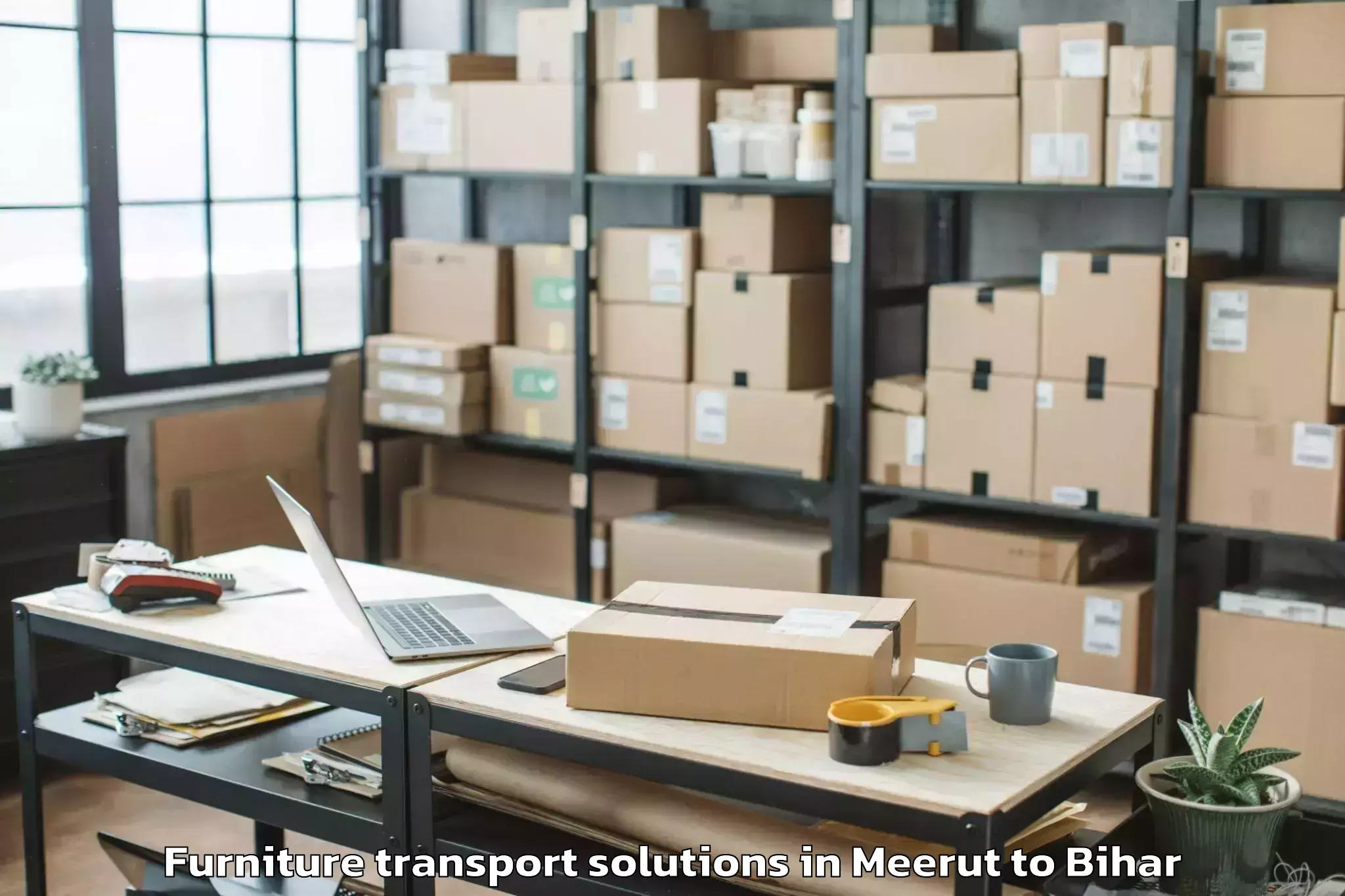 Book Meerut to Kanti Furniture Transport Solutions